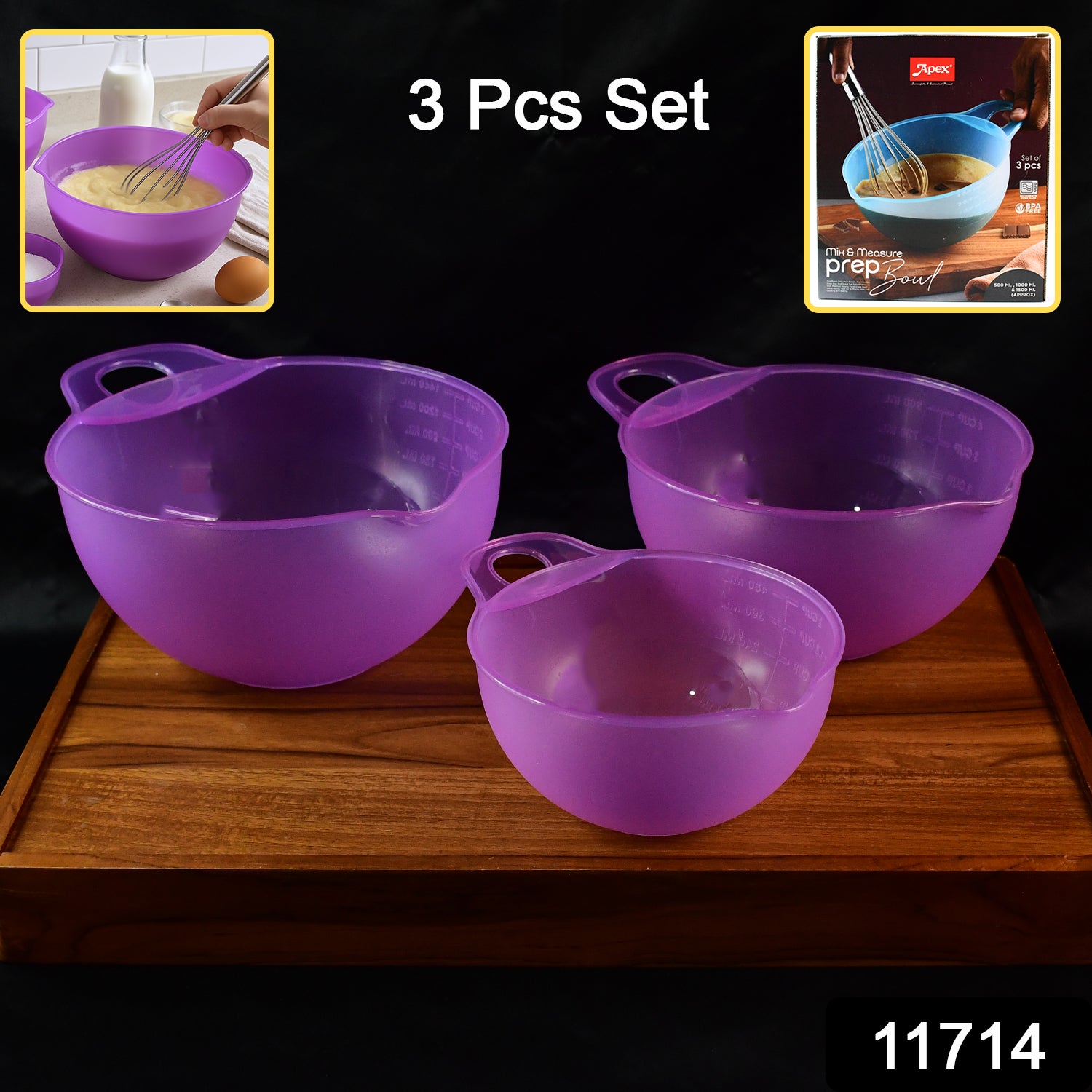 Apex Mix  Measure Prep Bowl Set  3 Pieces Apex Mix  Measure Prep Bowl Set  3 Pieces
